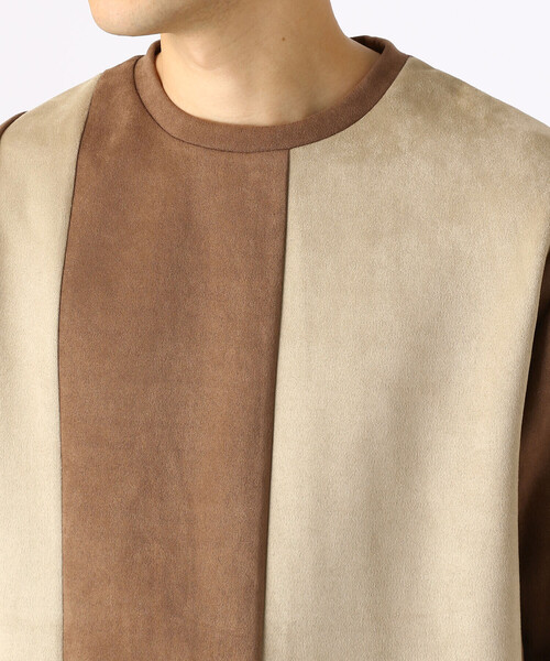 COMME CA ISM(コムサイズム)の「フェイクスエード 5分袖Tシャツ(Tシャツ/カットソー・メンズ・カーキ/グレー/ベージュ・MEDIUM/LARGE)」の13枚目の写真