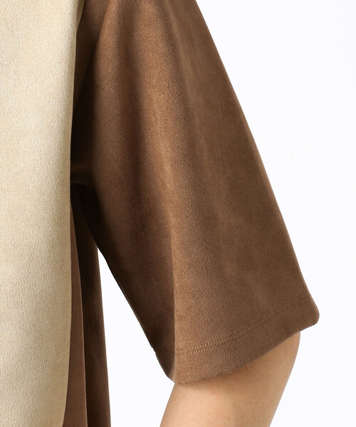 COMME CA ISM(コムサイズム)の「フェイクスエード 5分袖Tシャツ(Tシャツ/カットソー・メンズ・カーキ/グレー/ベージュ・MEDIUM/LARGE)」の14枚目の写真