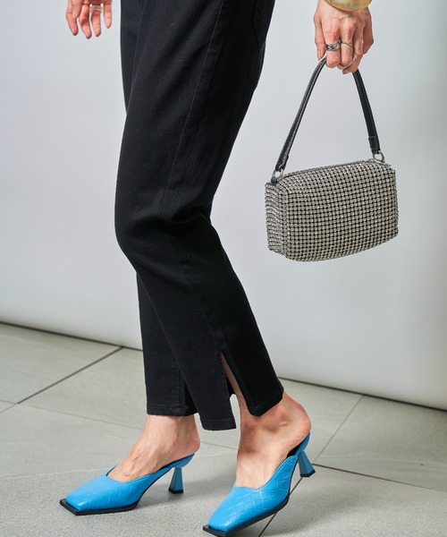 ラインストーンバック gradient rhinestone bag portable bucket bag tote shoulder