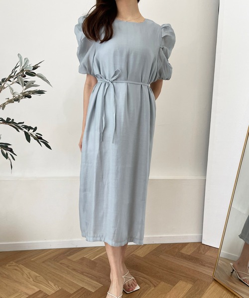 Lamoa(ラモア)の「Lamoa/パフスリーブ シアーワンピース(ワンピース・レディース・アイボリー/グリーン/ブルー・FREE)」の3枚目の写真