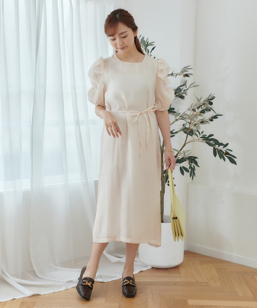 Lamoa(ラモア)の「Lamoa/パフスリーブ シアーワンピース(ワンピース・レディース・アイボリー/グリーン/ブルー・FREE)」の7枚目の写真