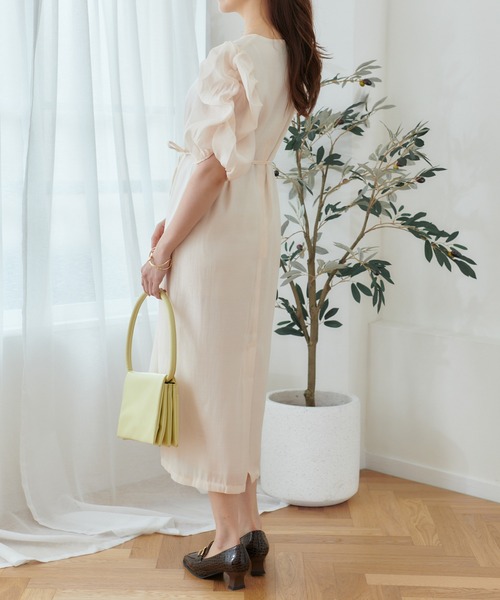 Lamoa(ラモア)の「Lamoa/パフスリーブ シアーワンピース(ワンピース・レディース・アイボリー/グリーン/ブルー・FREE)」の6枚目の写真