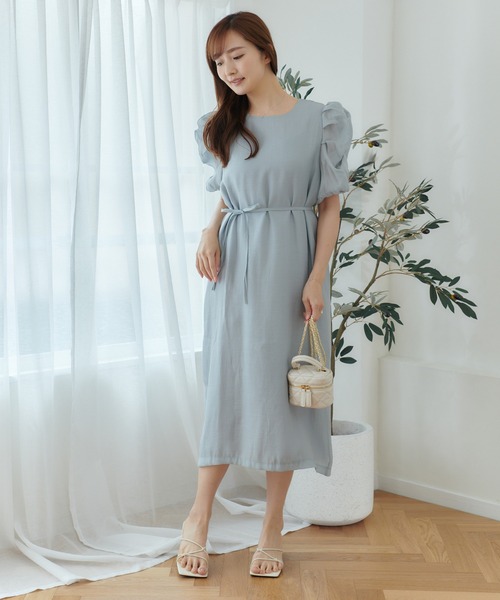 Lamoa(ラモア)の「Lamoa/パフスリーブ シアーワンピース(ワンピース・レディース・アイボリー/グリーン/ブルー・FREE)」の17枚目の写真