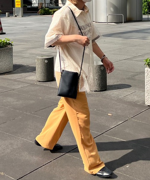 kutir（クティール）の「メッシュポロトップス（ポロシャツ・レディース・ブラック/カーキ/ピンク/アイボリー・FREE）」の19枚目の写真