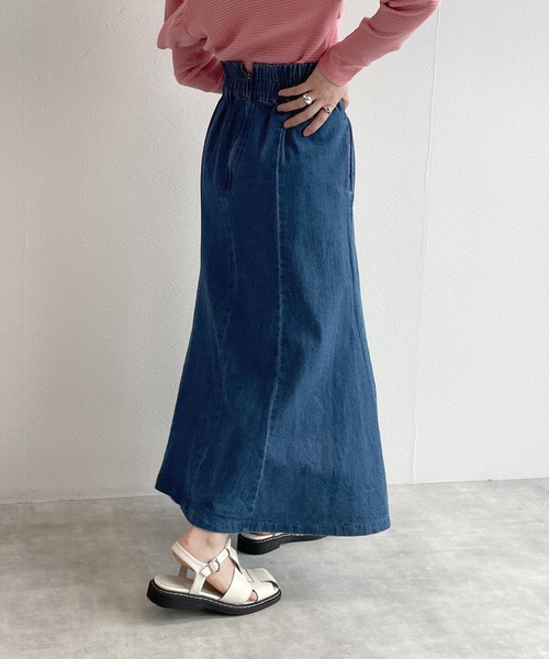 w closet（ダブルクローゼット）の「デニムマーメイドスカート（デニムスカート・レディース・ブラック/ブルー・FREE）」の17枚目の写真