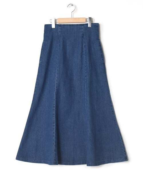 w closet（ダブルクローゼット）の「デニムマーメイドスカート（デニムスカート・レディース・ブラック/ブルー・FREE）」の13枚目の写真