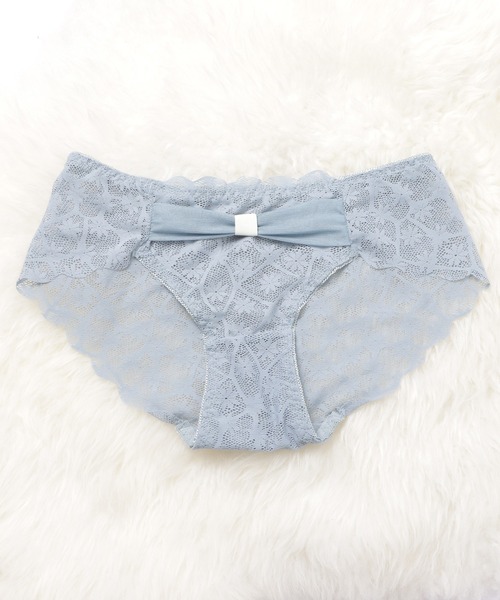 Lace Ladies(レースレディース)の「ノンワイヤー 花柄レースブラ&ショーツ 2点セット(ブラ&ショーツ・レディース・グリーン/ブルー/ブラック/アイボリー/ラベンダー・75/80/85/70)」の14枚目の写真