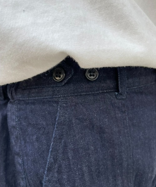 CIAOPANIC(チャオパニック)の「【SAKULA/サクラ】JAMES PANTS / ワイドパンツ(デニムパンツ・メンズ・インディゴブルー・1/2)」の12枚目の写真