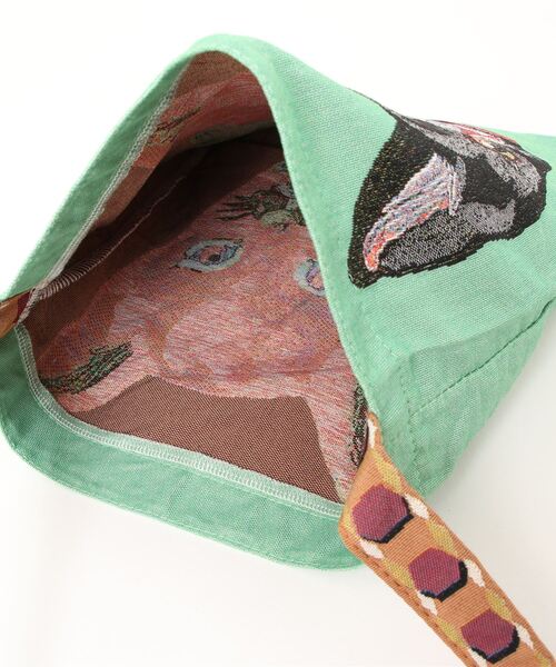 Nathalie Lete（ナタリーレテ）の「Nathalie Lete/Animal Face One handle bag（ショルダーバッグ・レディース・ライトグレー/ピンク/イエロー/ライトグリーン・FREE）」の9枚目の写真