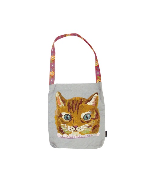 Nathalie Lete（ナタリーレテ）の「Nathalie Lete/Animal Face One handle bag（ショルダーバッグ・レディース・ライトグレー/ピンク/イエロー/ライトグリーン・FREE）」の3枚目の写真