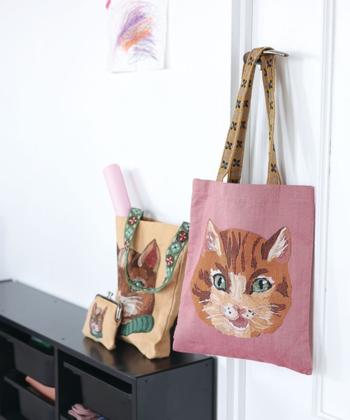 Nathalie Lete（ナタリーレテ）の「Nathalie Lete/Animal Face One handle bag（ショルダーバッグ・レディース・ライトグレー/ピンク/イエロー/ライトグリーン・FREE）」の11枚目の写真
