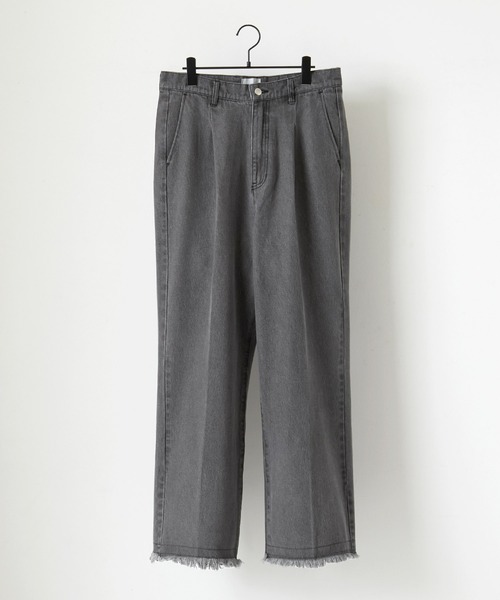 EMMA CLOTHES(エマクローズ)の「カットオフヴィンテージ加工セミワイドストレートデニムパンツ EMMA CLOTHES(デニムパンツ・メンズ・インディゴブルー/グレー/ブルー・M/L)」の6枚目の写真