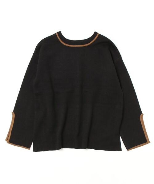 DONOBAN（ドノバン）の「前後2WAYラインニット（ニット/セーター・レディース・ブラック/ベージュ/ブロンズ・F）」の14枚目の写真