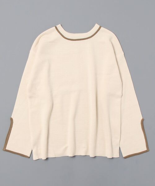 DONOBAN（ドノバン）の「前後2WAYラインニット（ニット/セーター・レディース・ブラック/ベージュ/ブロンズ・F）」の15枚目の写真