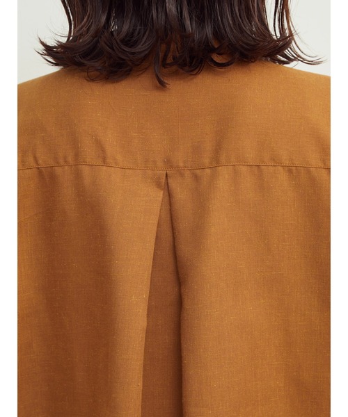 Green　Parks（グリーンパークス）の「バンドカラーショートスリーブブラウス（シャツ/ブラウス・レディース・カーキ/ブルー/キャメル/ブラック・FREE）」の12枚目の写真