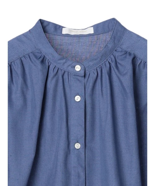 Green　Parks（グリーンパークス）の「バンドカラーショートスリーブブラウス（シャツ/ブラウス・レディース・カーキ/ブルー/キャメル/ブラック・FREE）」の15枚目の写真