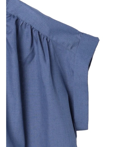 Green　Parks（グリーンパークス）の「バンドカラーショートスリーブブラウス（シャツ/ブラウス・レディース・カーキ/ブルー/キャメル/ブラック・FREE）」の16枚目の写真