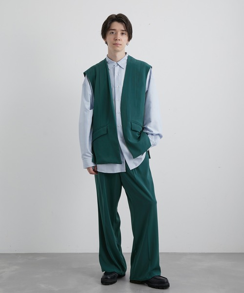 JUNRED（ジュンレッド）の「スローテックルーズベスト（ベスト・メンズ・ブラック/ベージュ系その他/グリーン系その他・S/M/L）」の15枚目の写真