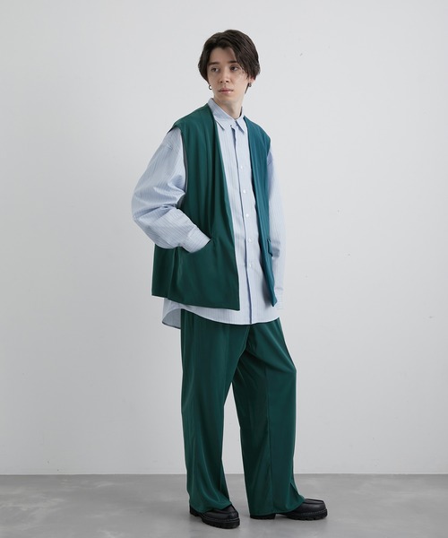 JUNRED（ジュンレッド）の「スローテックルーズベスト（ベスト・メンズ・ブラック/ベージュ系その他/グリーン系その他・S/M/L）」の16枚目の写真