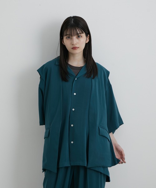 JUNRED（ジュンレッド）の「スローテックルーズベスト（ベスト・メンズ・ブラック/ベージュ系その他/グリーン系その他・S/M/L）」の21枚目の写真