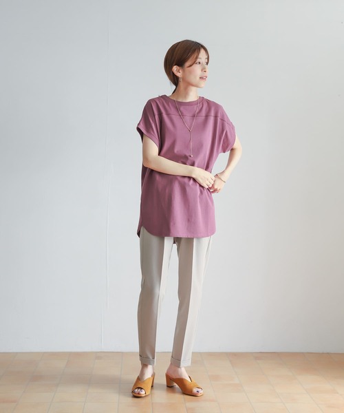 URBAN RESEARCH DOORS（アーバンリサーチドアーズ）の「フットボールロングカットソー（Tシャツ/カットソー・レディース・ネイビー/パープル/オフホワイト/ブルー・MEDIUM）」の22枚目の写真