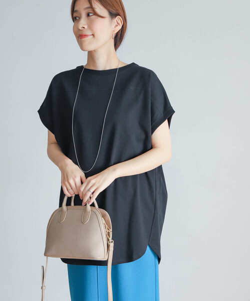 「URBAN RESEARCH DOORS」 7分袖カットソー MEDIUM ネイビー レディース URBAN RESEARCH DOORS（アーバンリサーチドアーズ）の「針抜き7