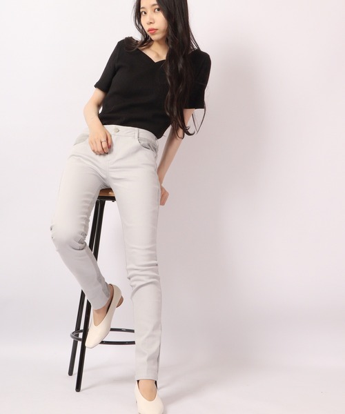 TRANOI(トラノイ)の「TRANOI 配色パンツ(その他パンツ・レディース・グレー/ブラック・FREE)」の8枚目の写真