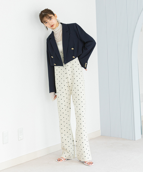 U by SPICK&SPAN（ユーバイスピックアンドスパン）の「マイクロブレザー（テーラードジャケット・レディース・ネイビー/その他4・FREE）」の6枚目の写真