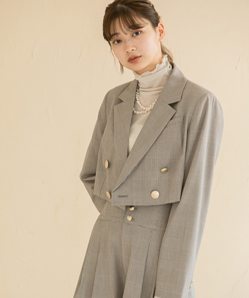 U by SPICK&SPAN（ユーバイスピックアンドスパン）の「マイクロブレザー（テーラードジャケット・レディース・ネイビー/その他4・FREE）」の7枚目の写真