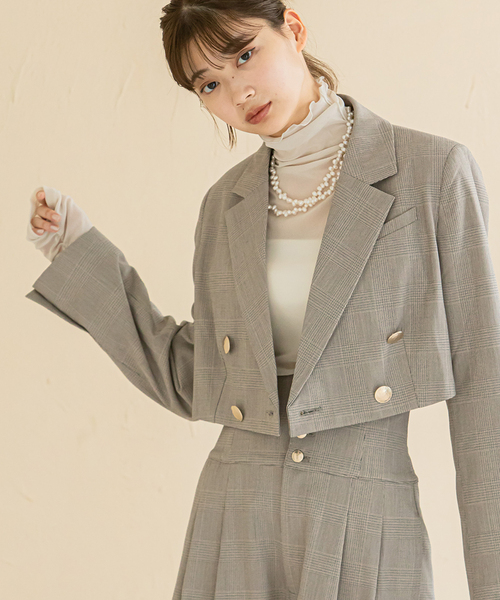 U by SPICK&SPAN（ユーバイスピックアンドスパン）の「マイクロブレザー（テーラードジャケット・レディース・ネイビー/その他4・FREE）」の8枚目の写真