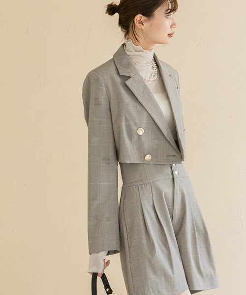 U by SPICK&SPAN（ユーバイスピックアンドスパン）の「マイクロブレザー（テーラードジャケット・レディース・ネイビー/その他4・FREE）」の9枚目の写真