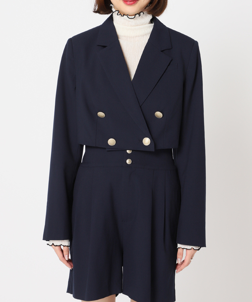 U by SPICK&SPAN（ユーバイスピックアンドスパン）の「マイクロブレザー（テーラードジャケット・レディース・ネイビー/その他4・FREE）」の12枚目の写真