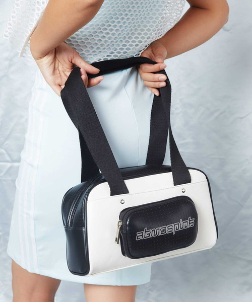 atmos pink（アトモスピンク）の「atmos pink 配色ミニボストンバッグ / アトモスピンク ハイショクミニボストンバッグ（ボストンバッグ・レディース・ブラック/ブルー/グリーン・FREE）」の2枚目の写真