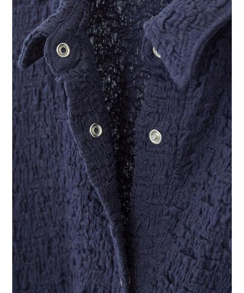 KBF(ケイビーエフ)の「KBF ジャガードビッグシャツ(シャツ/ブラウス・レディース・アイボリー/ネイビー・FREE)」の16枚目の写真