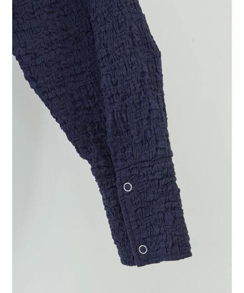 KBF(ケイビーエフ)の「KBF ジャガードビッグシャツ(シャツ/ブラウス・レディース・アイボリー/ネイビー・FREE)」の19枚目の写真