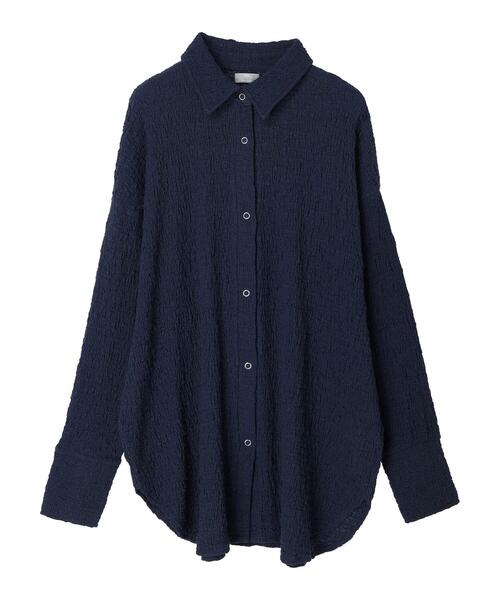 KBF(ケイビーエフ)の「KBF ジャガードビッグシャツ(シャツ/ブラウス・レディース・アイボリー/ネイビー・FREE)」の20枚目の写真