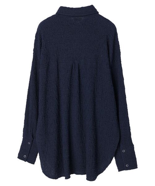 KBF(ケイビーエフ)の「KBF ジャガードビッグシャツ(シャツ/ブラウス・レディース・アイボリー/ネイビー・FREE)」の21枚目の写真