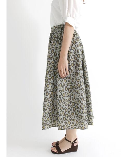 Te chichi(テチチ)の「タフタチェック/レオパードプリントスカート(スカート・レディース・カーキ/ブラウン/グレー・フリ-)」の11枚目の写真