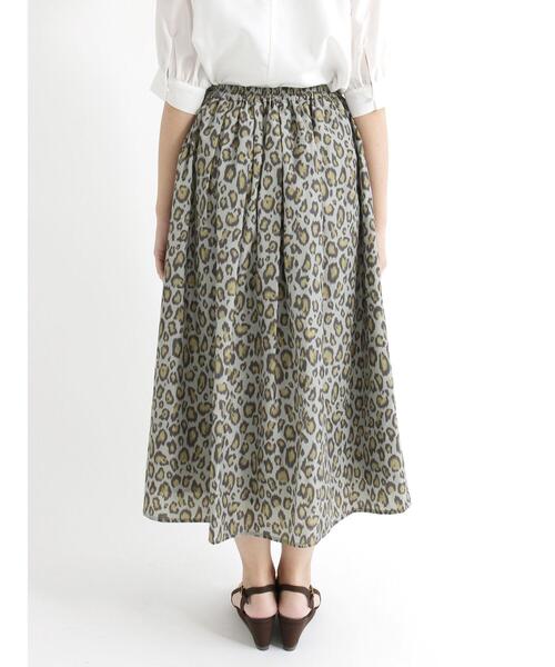 Te chichi(テチチ)の「タフタチェック/レオパードプリントスカート(スカート・レディース・カーキ/ブラウン/グレー・フリ-)」の12枚目の写真