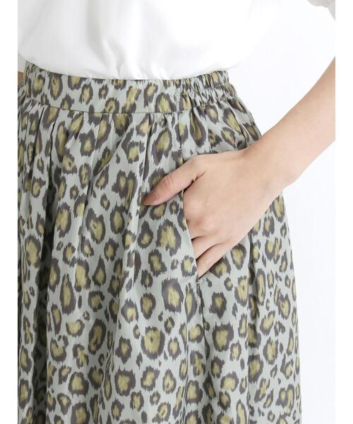 Te chichi(テチチ)の「タフタチェック/レオパードプリントスカート(スカート・レディース・カーキ/ブラウン/グレー・フリ-)」の13枚目の写真