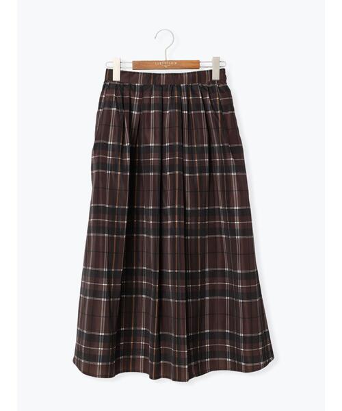 Te chichi(テチチ)の「タフタチェック/レオパードプリントスカート(スカート・レディース・カーキ/ブラウン/グレー・フリ-)」の15枚目の写真