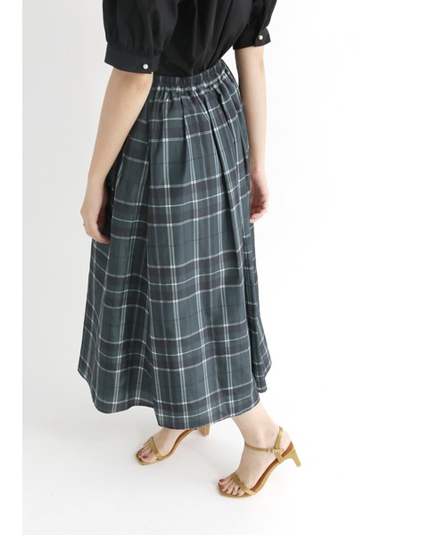 Te chichi(テチチ)の「タフタチェック/レオパードプリントスカート(スカート・レディース・カーキ/ブラウン/グレー・フリ-)」の3枚目の写真