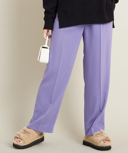 BEAUTY&YOUTH UNITED ARROWS（ビューティーアンドユースユナイテッドアローズ）の「ポリエステル タックワイドパンツ -ウォッシャブル-（その他パンツ・レディース・ブラック/パープル/イエロー・S/M/L/XS）」の12枚目の写真