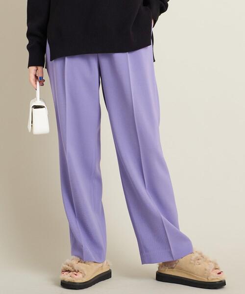 BEAUTY&YOUTH UNITED ARROWS（ビューティーアンドユースユナイテッドアローズ）の「ポリエステル タックワイドパンツ -ウォッシャブル-（その他パンツ・レディース・ブラック/パープル/イエロー・S/M/L/XS）」の20枚目の写真