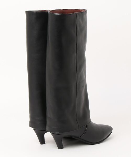 piu comoda(ピュコモダ)の「(piu comoda)レイヤード風ロングブーツ(ブーツ・レディース・ブラック/ブラウン・36/37/38)」の3枚目の写真