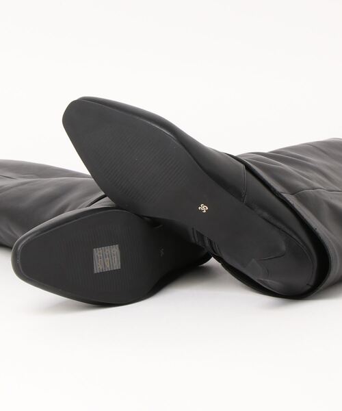 piu comoda(ピュコモダ)の「(piu comoda)レイヤード風ロングブーツ(ブーツ・レディース・ブラック/ブラウン・36/37/38)」の4枚目の写真