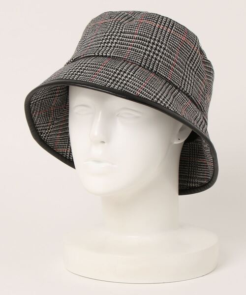 HONEYSUCKLE ROSE（ハニーサックルローズ）の「【HONEYSUCKLE ROSE】チェックバケットハット（ハット・レディース・ベージュ/グレー・フリー）」の2枚目の写真