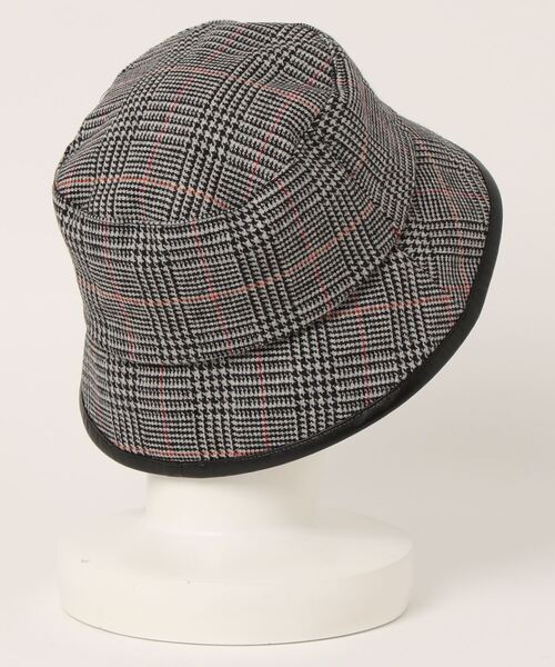 HONEYSUCKLE ROSE（ハニーサックルローズ）の「【HONEYSUCKLE ROSE】チェックバケットハット（ハット・レディース・ベージュ/グレー・フリー）」の3枚目の写真