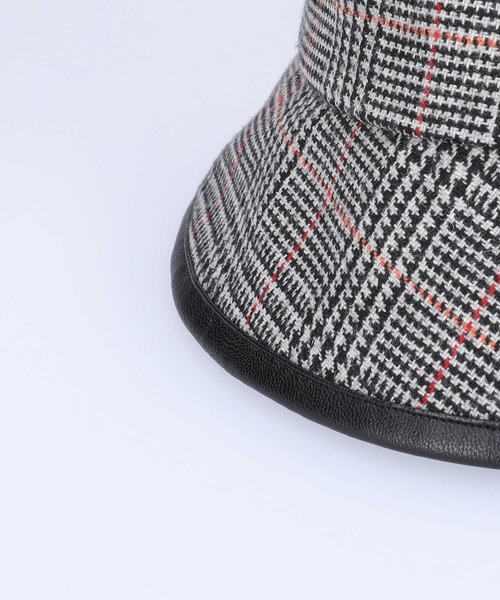 HONEYSUCKLE ROSE（ハニーサックルローズ）の「【HONEYSUCKLE ROSE】チェックバケットハット（ハット・レディース・ベージュ/グレー・フリー）」の8枚目の写真