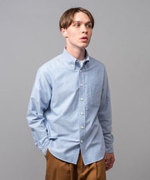 CRONOS オリーブ ボタンダウンシャツ CRONOS オリーブ ボタンダウンシャツ Mr．VAN】オックス無地